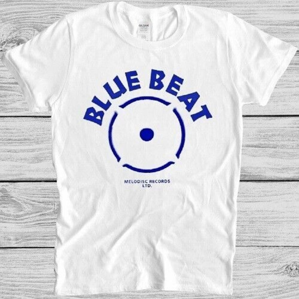 Blue Beat Records T Shirt R&B Ska Music Label Vinyl Vintage Cool Gift Tee